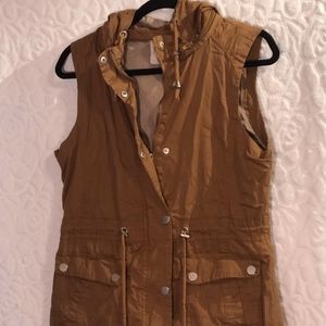 YMI Camel Utility-Style Fitted Vest